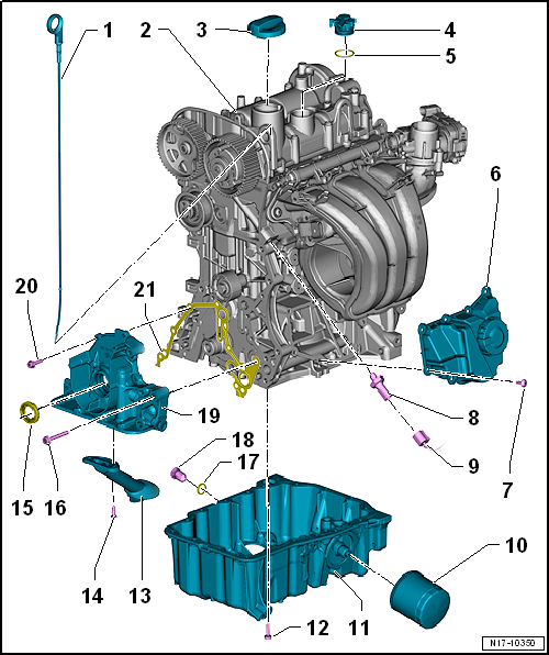 VW UP. 3-Zyl. Einspritzmotor, Zahnriemenantrieb (4-Ventiler)