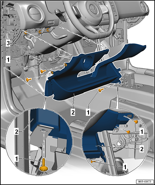 VW UP. Karosserie-Montagearbeiten Innen