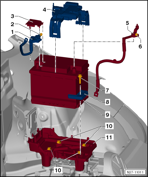 Volkswagen Up! Reparaturanleitung :: Batterie :: Anlasser