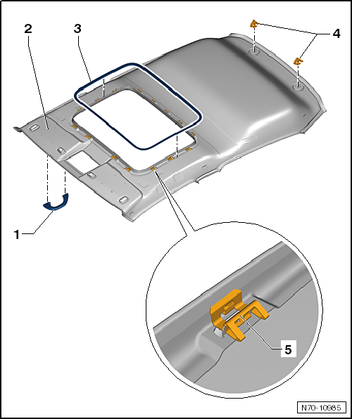 VW UP. Karosserie-Montagearbeiten Innen