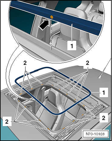 VW UP. Karosserie-Montagearbeiten Innen