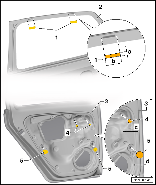 VW UP. Karosserie-Montagearbeiten Außen