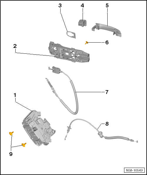 VW UP. Karosserie-Montagearbeiten Außen