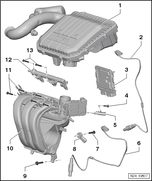 VW UP. 3-Zyl. Einspritzmotor, Zahnriemenantrieb (4-Ventiler)