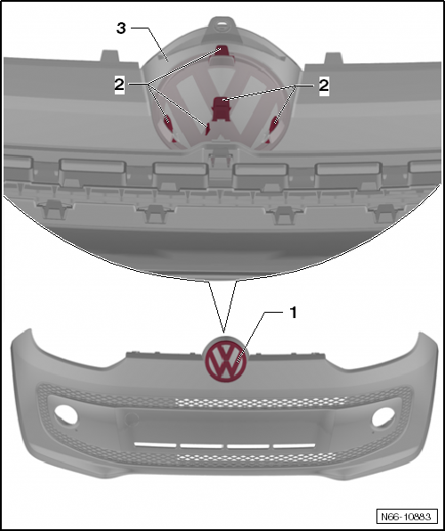 VW UP. Karosserie-Montagearbeiten Außen