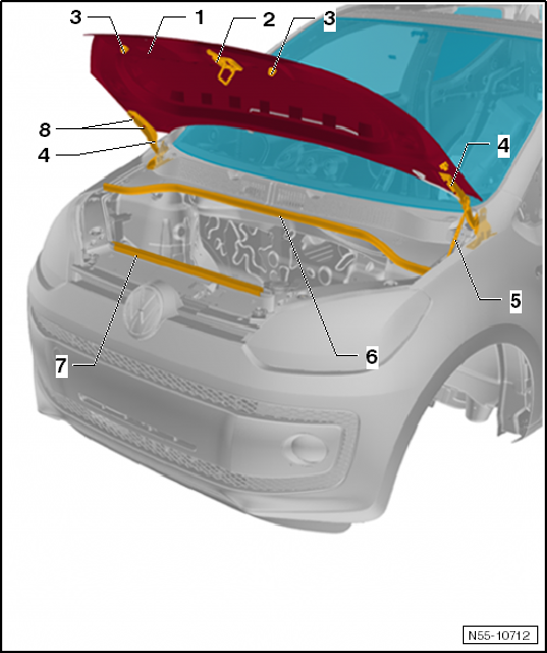 VW UP. Karosserie-Montagearbeiten Außen