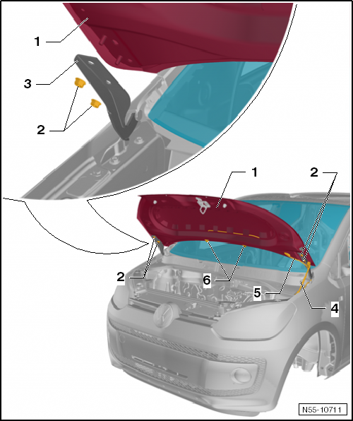 VW UP. Karosserie-Montagearbeiten Außen