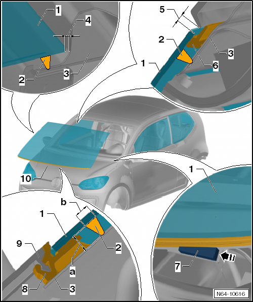 VW UP. Karosserie-Montagearbeiten Außen