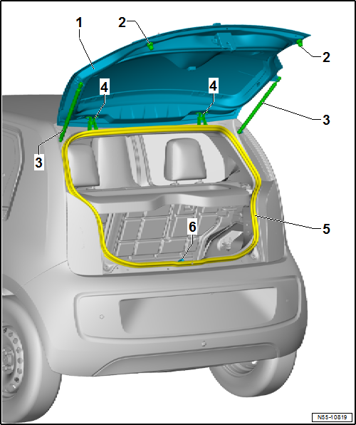 VW UP. Karosserie-Montagearbeiten Außen