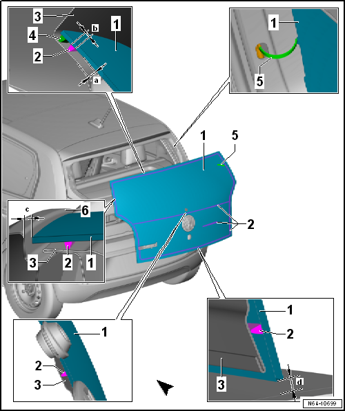 VW UP. Karosserie-Montagearbeiten Außen