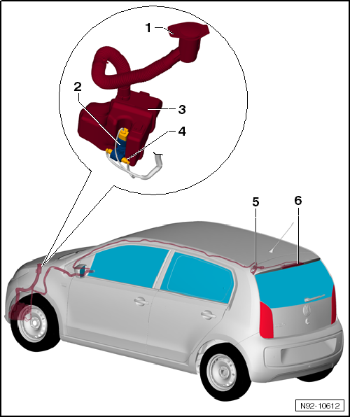 Volkswagen Up! Reparaturanleitung :: Frontscheibenwischanlage ::  Scheibenwisch-und Waschanlage