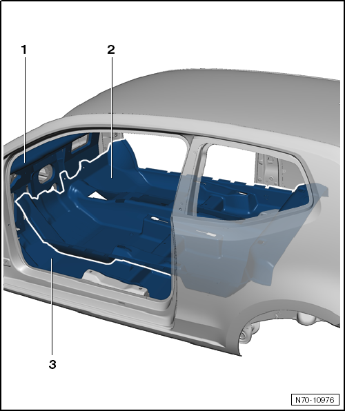 VW UP. Karosserie-Montagearbeiten Innen