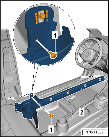 VW UP. Karosserie-Montagearbeiten Innen