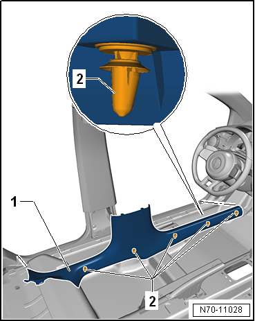 VW UP. Karosserie-Montagearbeiten Innen