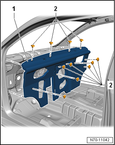 VW UP. Karosserie-Montagearbeiten Innen