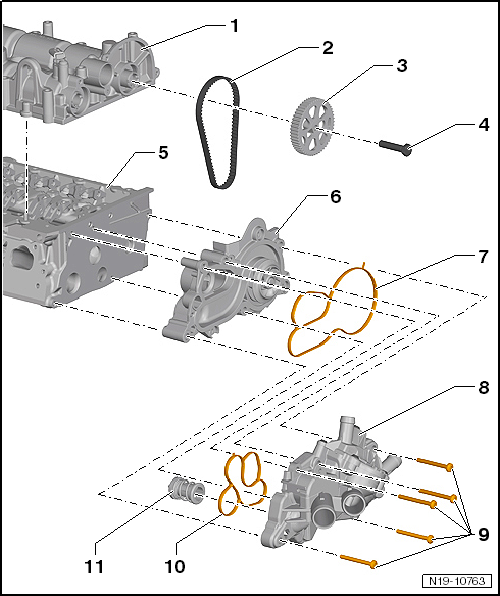 VW UP. 3-Zyl. Einspritzmotor, Zahnriemenantrieb (4-Ventiler)