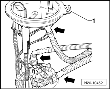 VW UP. Kraftstoffversorgung - Benzinmotoren