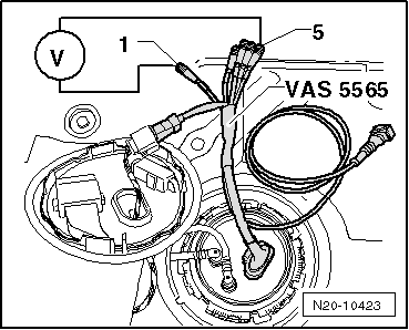 VW UP. Kraftstoffversorgung - Benzinmotoren