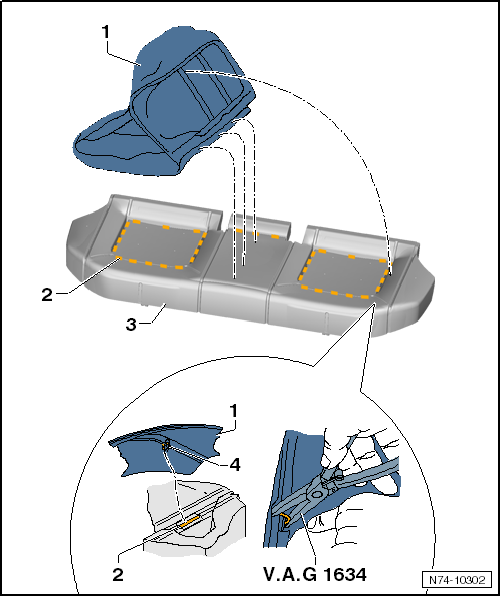 VW UP. Karosserie-Montagearbeiten Innen