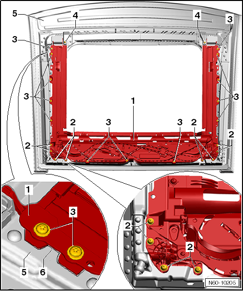 VW UP. Karosserie-Montagearbeiten Außen