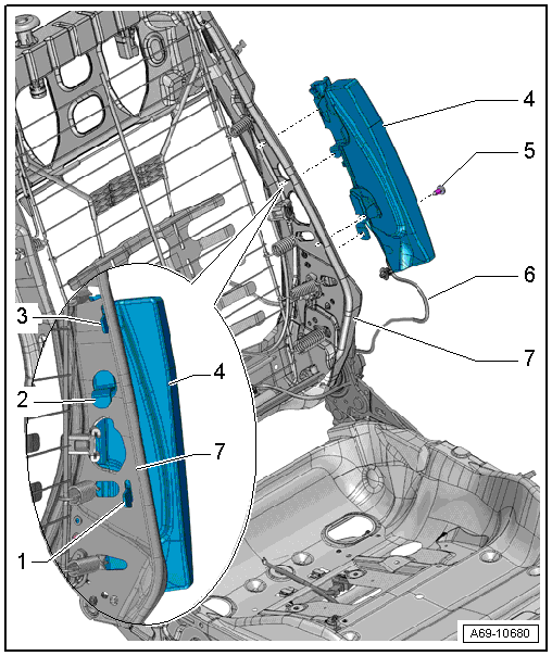 VW UP. Karosserie-Montagearbeiten Innen