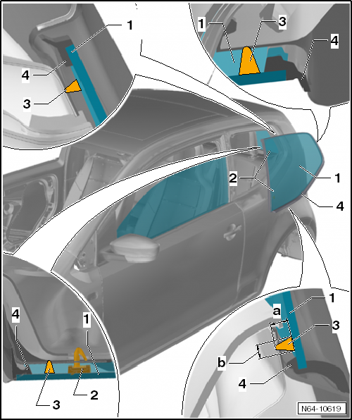 VW UP. Karosserie-Montagearbeiten Außen