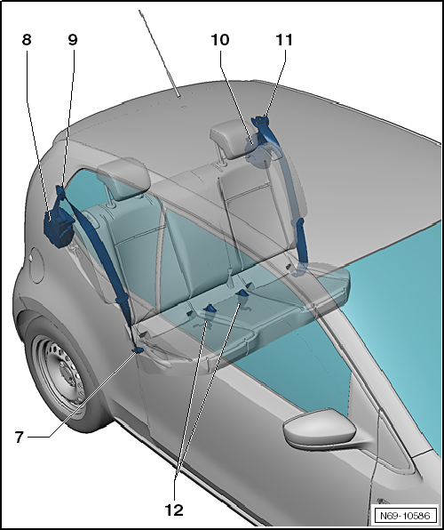 VW UP. Karosserie-Montagearbeiten Innen