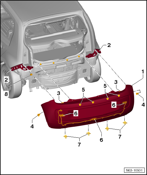 VW UP. Karosserie-Montagearbeiten Außen