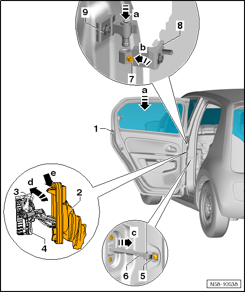 VW UP. Karosserie-Montagearbeiten Außen