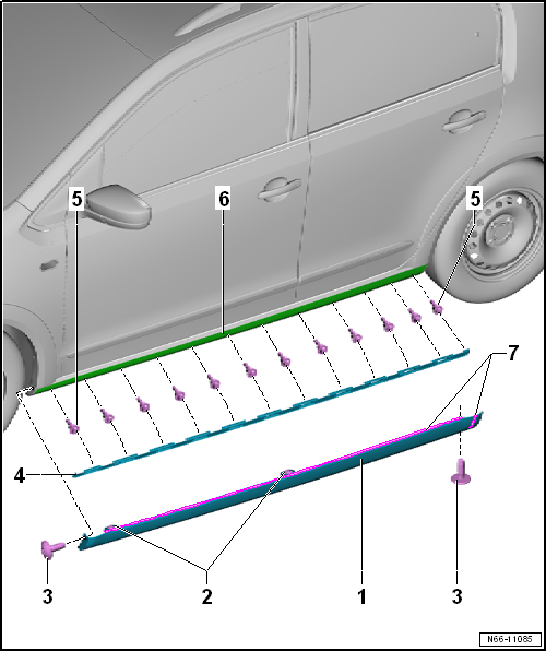 VW UP. Karosserie-Montagearbeiten Außen