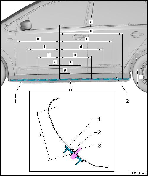 VW UP. Karosserie-Montagearbeiten Außen