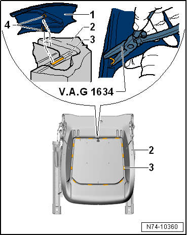 VW UP. Karosserie-Montagearbeiten Innen