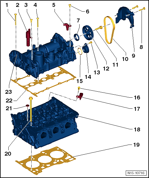 VW UP. 3-Zyl. Einspritzmotor, Zahnriemenantrieb (4-Ventiler)