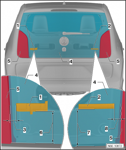 VW UP. Karosserie-Montagearbeiten Außen