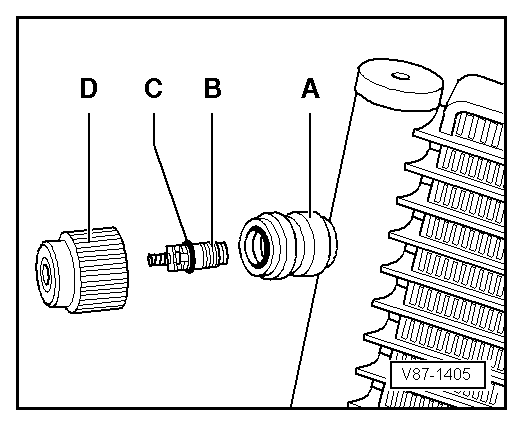 VW UP. Klimaanlage mit Kältemittel R134a