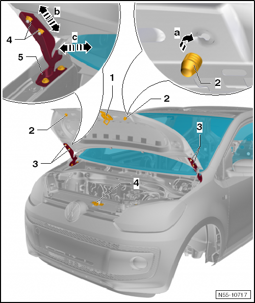 VW UP. Karosserie-Montagearbeiten Außen