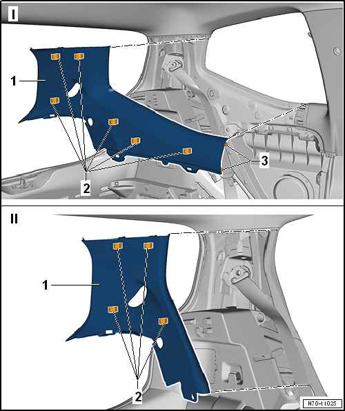 VW UP. Karosserie-Montagearbeiten Innen