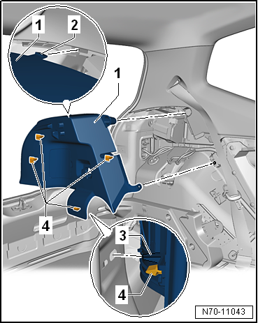 VW UP. Karosserie-Montagearbeiten Innen