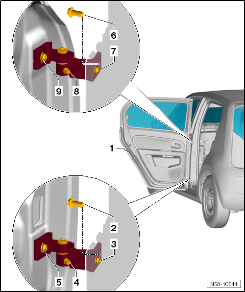 VW UP. Karosserie-Montagearbeiten Außen